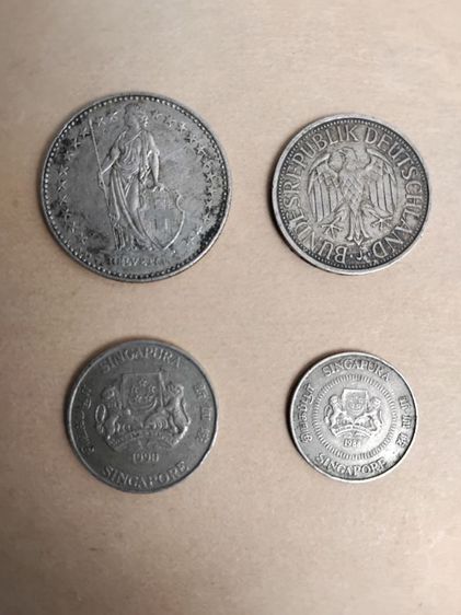 เหรียญสะสมเงินต่างประเทศ ยก1ชุดมีทั้งหมด4เหรียญ