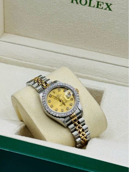 Rolex Datejust Lady 26mm – หน้าทองหลักเพชร สาย Jubilee รูปที่ 3