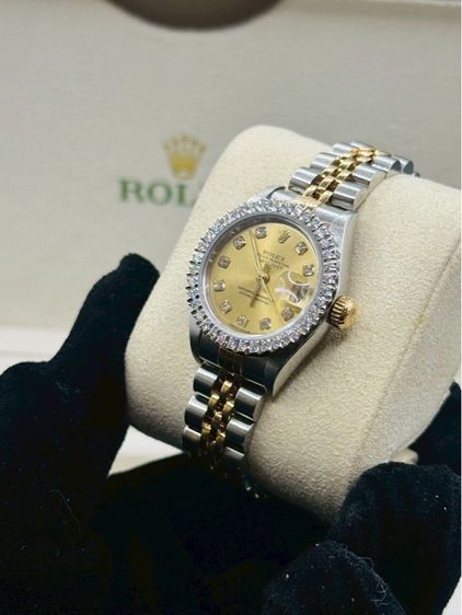 Rolex Datejust Lady 26mm – หน้าทองหลักเพชร สาย Jubilee รูปที่ 4
