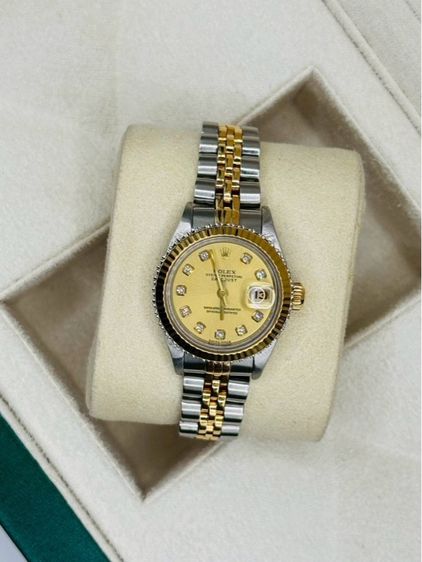 Rolex Datejust Lady 26mm – หน้าทองหลักเพชร สาย Jubilee รูปที่ 12