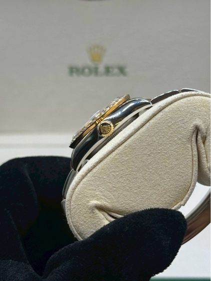 Rolex Datejust Lady 26mm – หน้าแผ่นเสียงเงิน ตัวเรือน Yellowgold รูปที่ 4