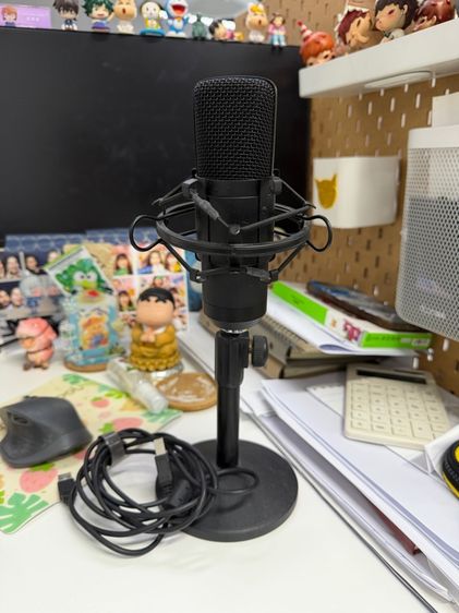ไมโครโฟนคอนเดนเซอร์ (พร้อม Shock Mount และขาตั้ง)