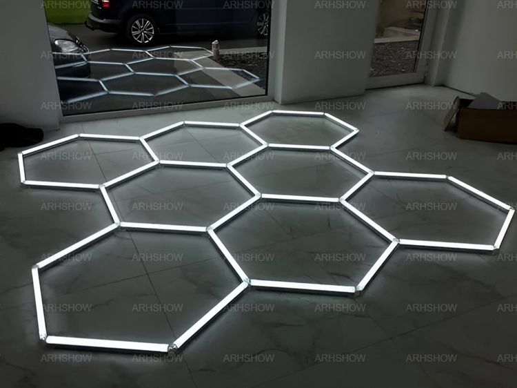 ชุดไฟ LED รังผึ้ง 8 ช่อง 315W สำหรับร้านล้างรถ Car Wash ไฟ Honeycomb Modular พร้อมติดตั้ง