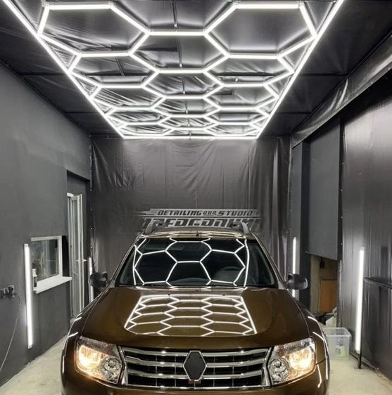ไฟ LED ร้านล้างรถ Honeycomb, Square โมดูลาร์ Car Wash ไฟแต่งร้านดีเทลลิ่ง ปรับแบบได้ รูปที่ 6