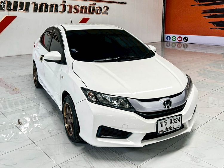 Honda City 2014 1.5 S Sedan เบนซิน ไม่ติดแก๊ส เกียร์อัตโนมัติ ขาว รูปที่ 3