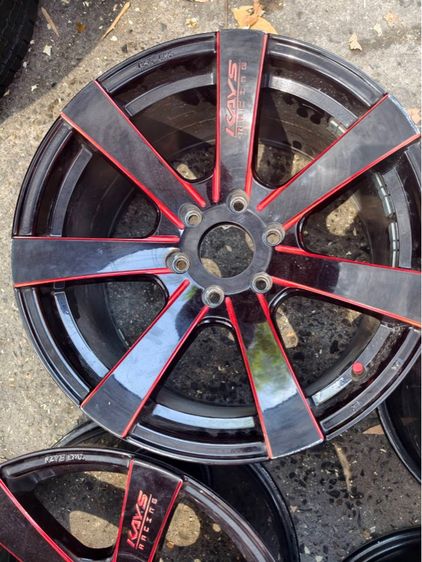 แม็กรถกระบะ nissan navara ขอบ 18 6 รู 9 นิ้วทั้ง 4 วงชุดละ 5,500 บาทครับ รูปที่ 7