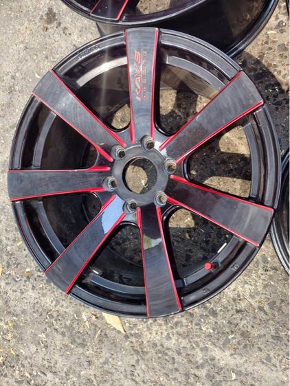 แม็กรถกระบะ nissan navara ขอบ 18 6 รู 9 นิ้วทั้ง 4 วงชุดละ 5,500 บาทครับ รูปที่ 6