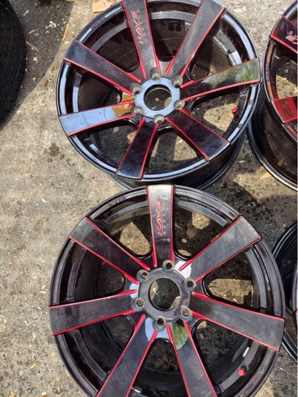 แม็กรถกระบะ nissan navara ขอบ 18 6 รู 9 นิ้วทั้ง 4 วงชุดละ 5,500 บาทครับ รูปที่ 5