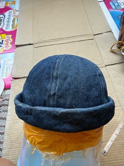 หมวก cap สวมไม่มีปีก ผ้ายีนส์ รูปที่ 3