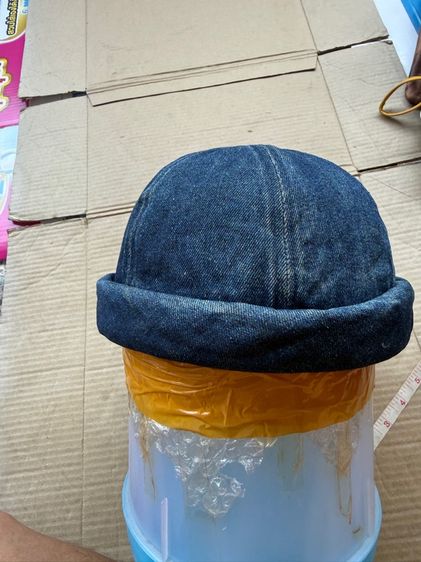 หมวก cap สวมไม่มีปีก ผ้ายีนส์ รูปที่ 5