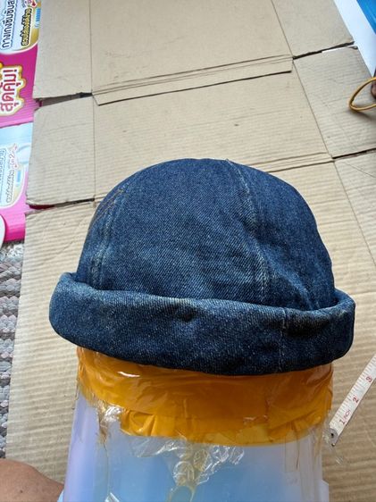 หมวก cap สวมไม่มีปีก ผ้ายีนส์ รูปที่ 4