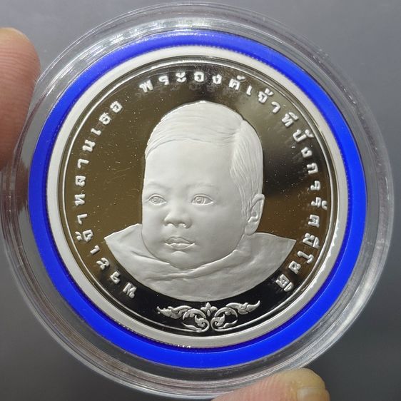 เหรียญเงินขัดเงา 600 บาท ที่ระลึก สมโภชเดือนและขึ้นพระอู่ ทีปังกร ปี2544 พร้อมกล่องหนังใบเซอร์ รูปที่ 3