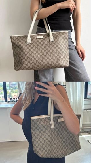 ส่งต่อของใช้ส่วนตัวตัว Gucci Tote Bag GG Supreme รับประกันแท้ รูปที่ 5