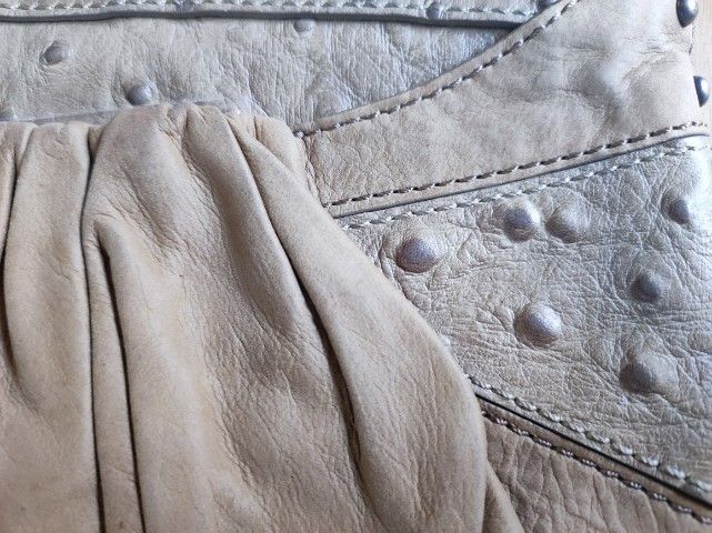 กระเป๋าคลัทช์วินเทจ แบรนด์ Tre Vero กระเป๋าหนังนกกระจอกเทศแท้  รูปที่ 3