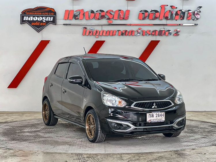 Mitsubishi Mirage 2018 1.2 GLX Sedan เบนซิน ไม่ติดแก๊ส เกียร์อัตโนมัติ ดำ รูปที่ 3