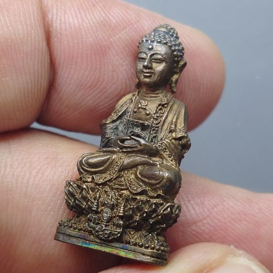 พระกริ่งจีน ต้าเยิ่นถะ เนื้อนวะโลหะ โครงการสร้างอาคารเรียน โรงเรียนกาญจนาภิเษกสมโภช ปี2539 พร้อมกล่องเดิม รูปที่ 6