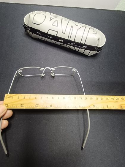 แว่นตา WIZ EXCLUSIVE (W5112) กรอบเจาะไทเทเนียม สีเงิน ทรงหรู ของแท้พร้อมกล่อง รูปที่ 7