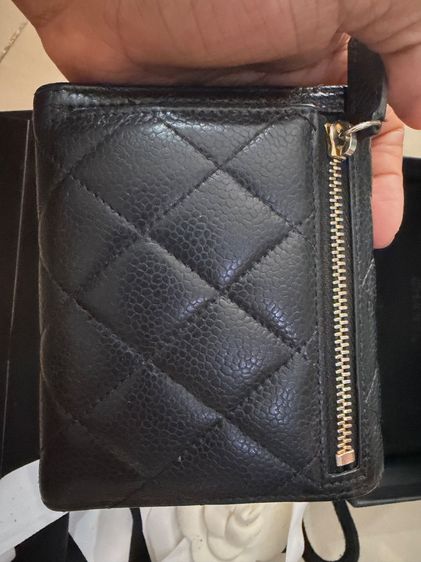Chanel wallet tri-fold holo18 รุ่น3พับอุปกรณ์ครบ ของแท้ รูปที่ 5