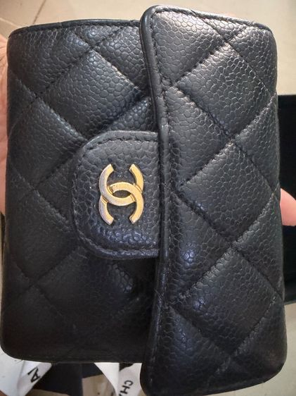 Chanel wallet tri-fold holo18 รุ่น3พับอุปกรณ์ครบ ของแท้ รูปที่ 6