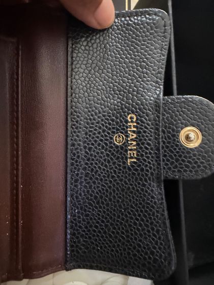 Chanel wallet tri-fold holo18 รุ่น3พับอุปกรณ์ครบ ของแท้ รูปที่ 4