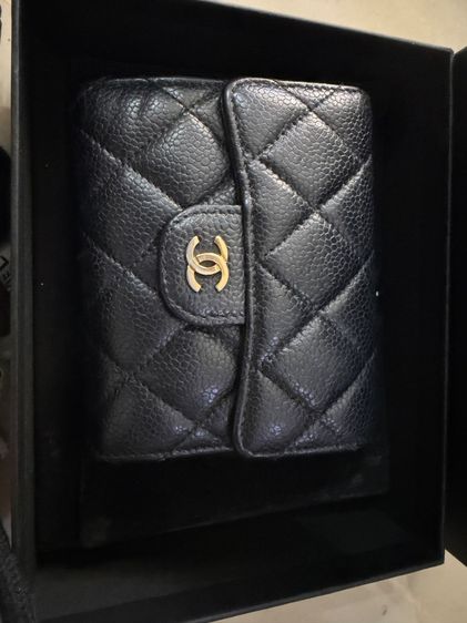 Chanel wallet tri-fold holo18 รุ่น3พับอุปกรณ์ครบ ของแท้ รูปที่ 2