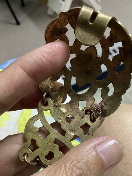 📌เข็มขัดทองเหลืองแท้งานเก่า มีตอกทุกข้อ ยาว 37 นิ้ว ตำหนิขอเกี่ยวหลุดเชื่อม 1 จุด ตามภาพ  รูปที่ 4