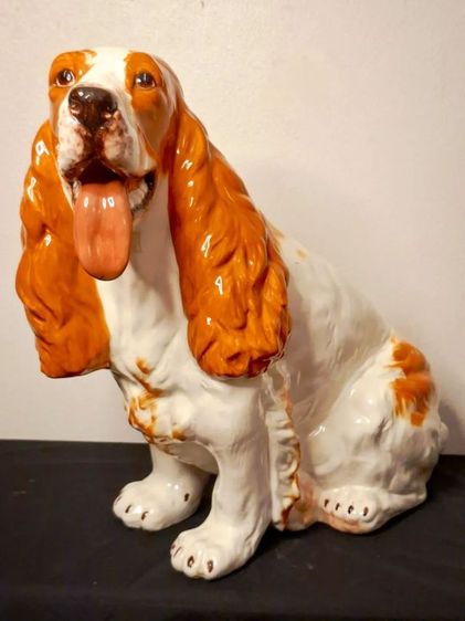 ตุ๊กตาสุนัข พอร์ซเลน สายพันธุ์ค็อกเกอร์ สแปเนียล (Cocker Spaniel) งานศิลปะชั้นเลิศนำเข้าจาก ประเทศอิตาลี ที่โดดเด่นด้วยการปั้นและลงสีสวยงาม