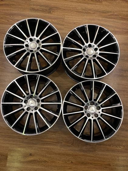 ล้อหน้า 7.5 et77 ล้อหลัง 8.5 et 52  สภาพใหม่สวยมาก  ล้อแม็ก Benz C250 Coupe AMG Dynamic รุ่น Top 