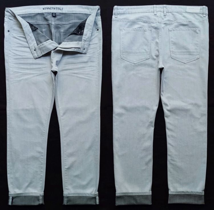 KENNETH COLE ยีนส์ ทรงสวย สีเทาอ่อน ผู้ชาย รูปที่ 17