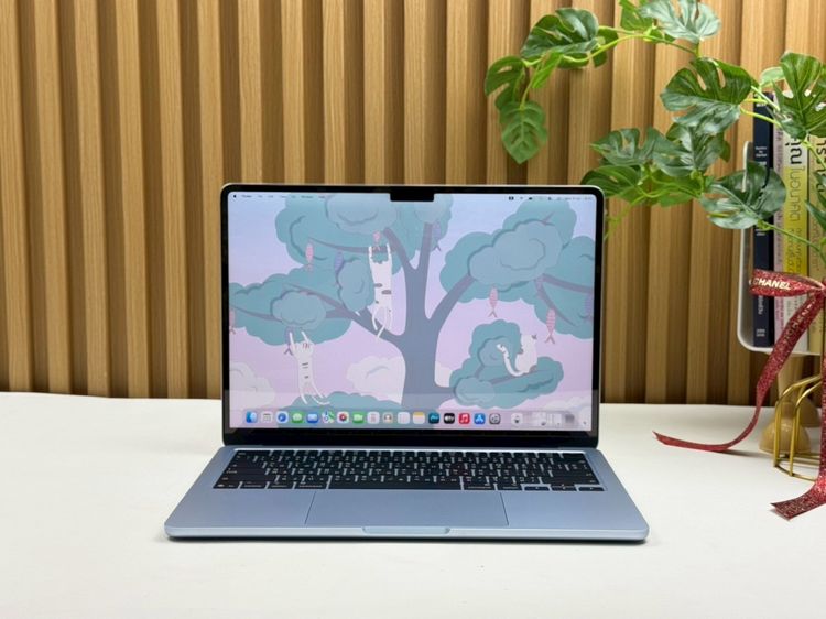 แมค โอเอส 16 กิกะไบต์ อื่นๆ ใช่ MacBook Air 13.6-inch M4 2025 Ram16GB SSD256GB SkyBlue apple care 17 June 2026