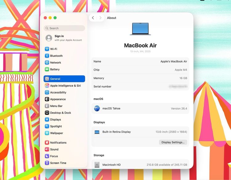 MacBook Air 13.6-inch M4 2025 Ram16GB SSD256GB SkyBlue apple care 17 June 2026  รูปที่ 12