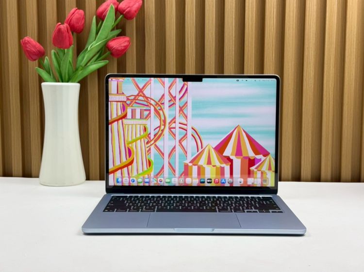 แมค โอเอส 16 กิกะไบต์ อื่นๆ ใช่ MacBook Air 13.6-inch M4 2025 Ram16GB SSD256GB SkyBlue apple care 17 June 2026 