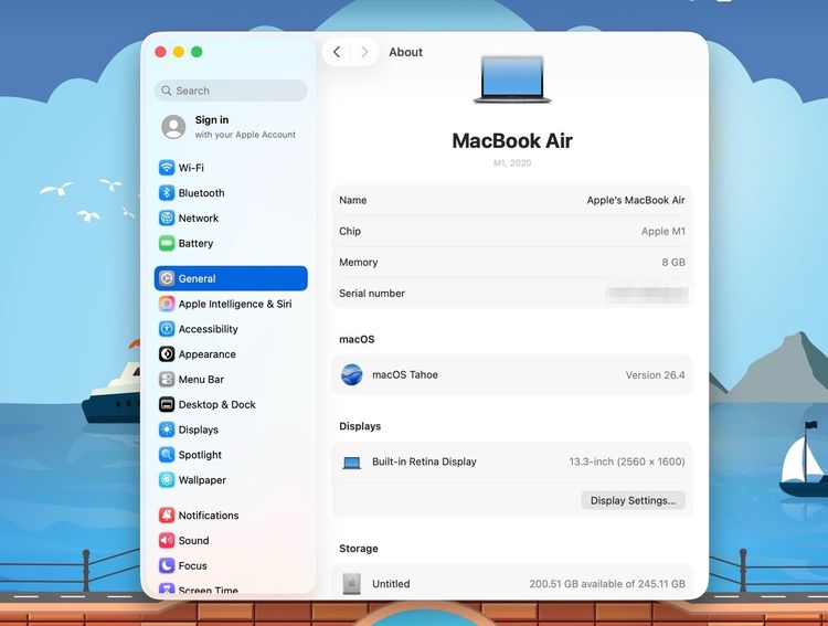 MacBook Air 13-inch M1,2020 Ram8GB SSD256GB SpaceGray รูปที่ 12