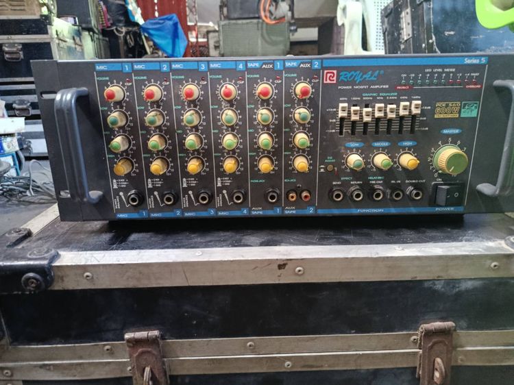 อื่นๆ อื่นๆ ลำโพงขนาดใหญ่ แอมป์ MOSFET Royal 600W 300W + OMSAK 1200W เครื่องเสียงกลางแจ้ง รถแห่