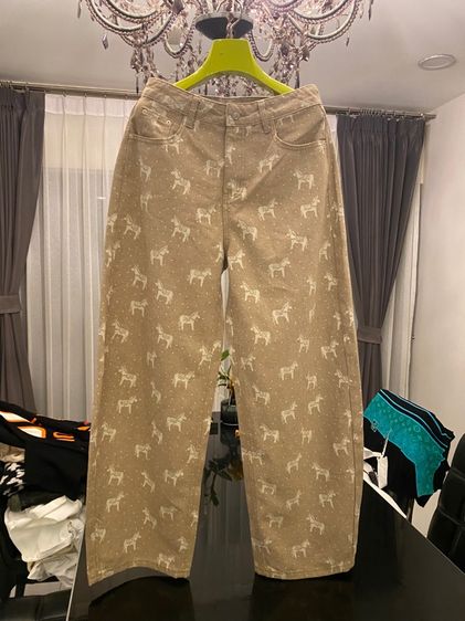 แอร์เมส กางเกงยีนส์ทรงเอวสูง ขากว้าง  รูปที่ 2