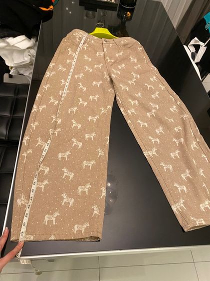 แอร์เมส กางเกงยีนส์ทรงเอวสูง ขากว้าง  รูปที่ 9