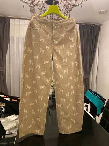 แอร์เมส กางเกงยีนส์ทรงเอวสูง ขากว้าง  รูปที่ 3