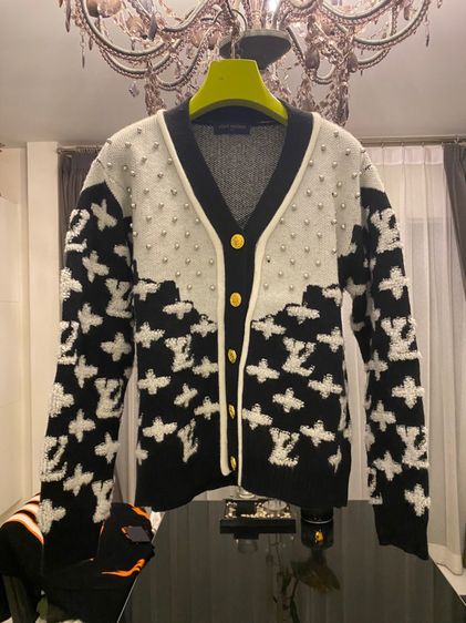 หลุยส์วิตตอง เสื้อคาร์ดิแกนไหมพรม ทอลาย