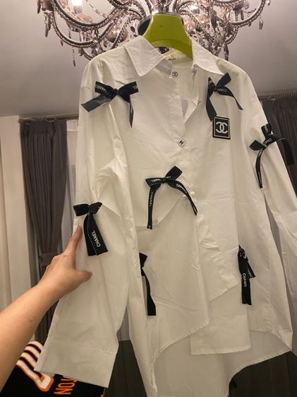 ชาแนล เสื้อเชิ้ต แขนยาว สภาพใหม่เอี่ยม  รูปที่ 8