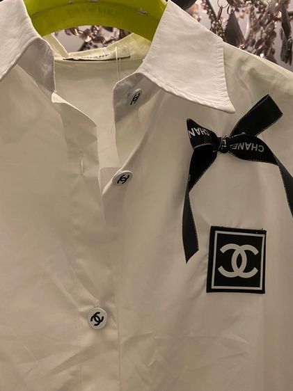 ชาแนล เสื้อเชิ้ต แขนยาว สภาพใหม่เอี่ยม  รูปที่ 5