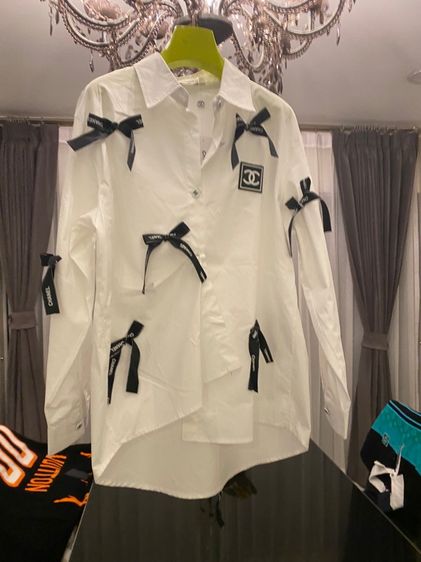 ชาแนล เสื้อเชิ้ต แขนยาว สภาพใหม่เอี่ยม  รูปที่ 6