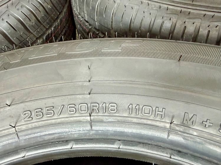 ยางถอดป้ายแดงขอบ 18” ยี่ห้อ DUNLOP รุ่น GRANDTREK PT22 ขนาด 265-60R18 ปี 26 สีเส้นตุ่มหน้ายางยังอยู่ รูปที่ 4