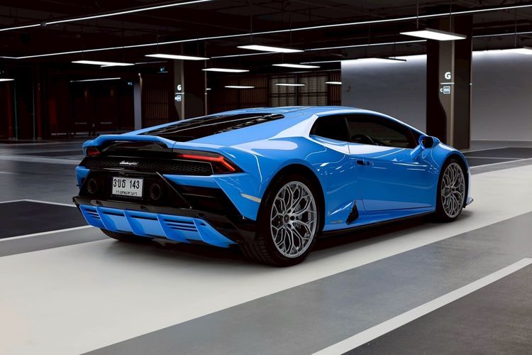 Lamborghini Huracan 2019 5.2 EVO 4WD Sedan เบนซิน ไม่ติดแก๊ส เกียร์อัตโนมัติ ฟ้า รูปที่ 3