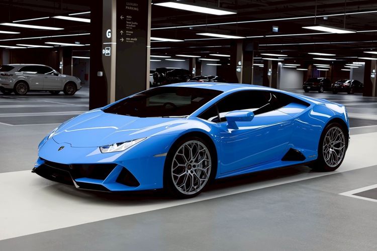 Lamborghini Huracan 2019 5.2 EVO 4WD Sedan เบนซิน ไม่ติดแก๊ส เกียร์อัตโนมัติ ฟ้า รูปที่ 2