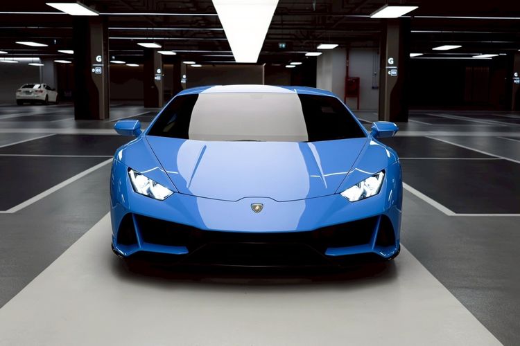 Lamborghini Huracán EVO AWD ปี 2019 สีฟ้าพิเศษ Blu Cepheus 