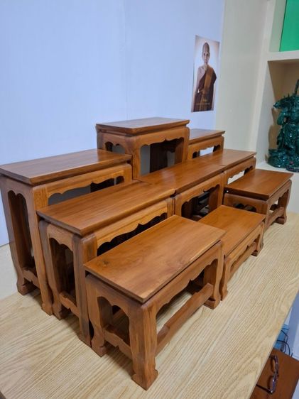 โต๊ะหมู่บูชา ไม้สักแท้  (หมู่ 9 หน้า 6) รูปที่ 2