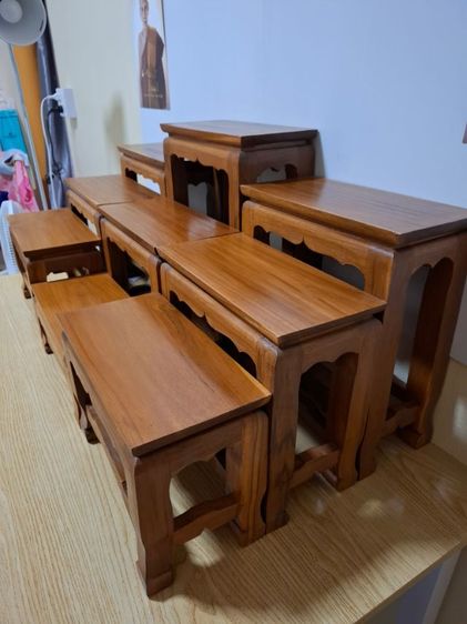 โต๊ะหมู่บูชา ไม้สักแท้  (หมู่ 9 หน้า 6) รูปที่ 3