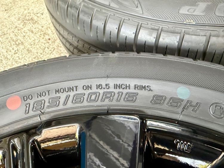 ล้อแม็ก HONDA CITY EHEV RS ขอบ 16” ถอดป้ายแดง ยาง DUNLOP 185-60R16 ปี 25 สีเส้นตุ่มหน้ายางยังอยู่ครบ รูปที่ 9