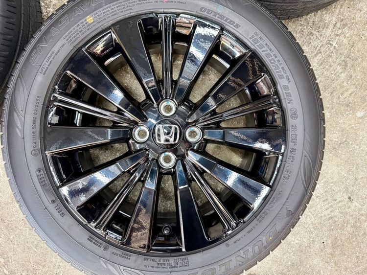 ล้อแม็ก HONDA CITY EHEV RS ขอบ 16” ถอดป้ายแดง ยาง DUNLOP 185-60R16 ปี 25 สีเส้นตุ่มหน้ายางยังอยู่ครบ รูปที่ 5