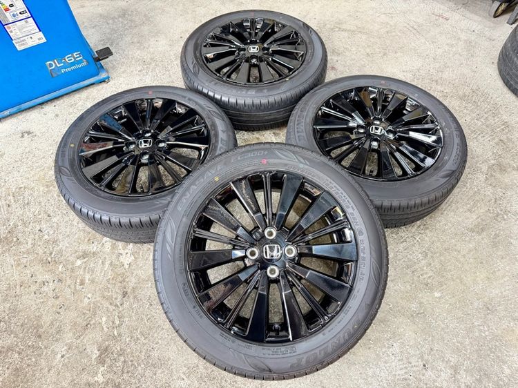 ล้อแม็ก HONDA CITY EHEV RS ขอบ 16” ถอดป้ายแดง ยาง DUNLOP 185-60R16 ปี 25 สีเส้นตุ่มหน้ายางยังอยู่ครบ รูปที่ 3